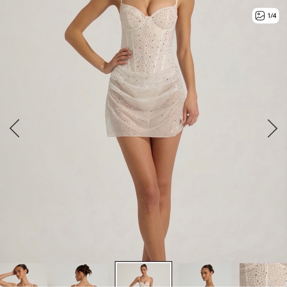 Oh Polly Connie Dress-White